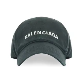 巴黎世家/Balenciaga Logo Front Cap Glow In The Dark in Black 673319410B21099