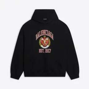 巴黎世家/Balenciaga College 宽版黑色连帽衫 674986TLV901076