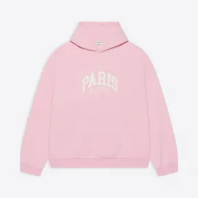 巴黎世家/Balenciaga 女装 Cities Paris 连帽衫 宽版 粉色 675003TLVL82016