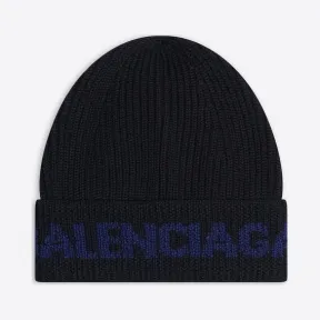 巴黎世家/Balenciaga 黑色徽标毛线帽 675327T16151165