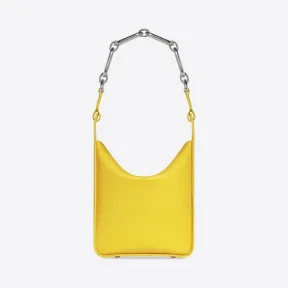 巴黎世家/Balenciaga 女款 Tool 2.0 小号 North-south 链条托特包，黄色粒面小牛皮 6774632102F7111