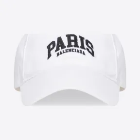 巴黎世家/Balenciaga 男士 Cities Paris 帽子白色 680748410B29060