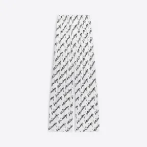 巴黎世家/Balenciaga 女式新款 Scribble 白色睡裤 681822TLLJ59040