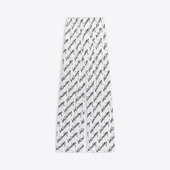 巴黎世家/Balenciaga 女式新款 Scribble 白色睡裤 681822TLLJ59040