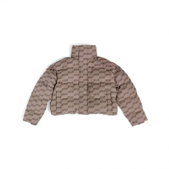 巴黎世家/Balenciaga Bb Monogram Puffer 大衣 为 所有 在 米色 681883-TML33-9378