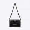 巴黎世家/Balenciaga 女款 Triplet 小号包 Bb 字母组合黑色 6888282105Z1000