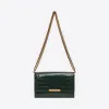 巴黎世家/Balenciaga 女式绿色鳄鱼压纹 Triplet 小号包 6888282106A3017