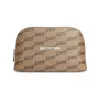 巴黎世家/Balenciaga Women's Signature Toiletry Pouch Bb Monogram Coated Canvas in Beige 702624210DA2762