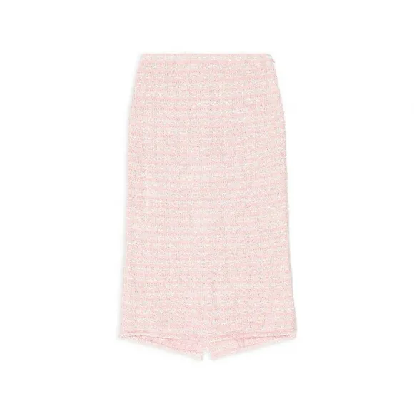 巴黎世家/Balenciaga Women's Pastel Floral Pleated Drawstring Skirt in Pink 704365TMLD55630