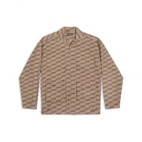 巴黎世家/Balenciaga 男式 Bb Monogram 米色工装衬衫 704390TML349378