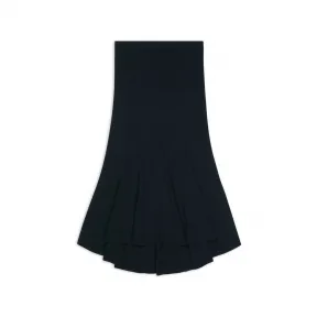 巴黎世家/Balenciaga 女式Godet 黑色半身裙 718751T16551000