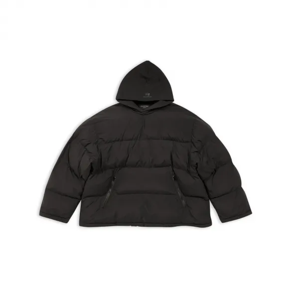 巴黎世家/Balenciaga Sporty B Pull-over Puffer in Black 720156TNO451000