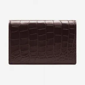 巴利/Bally 咖啡色短吻鳄皮名片夹 6214390