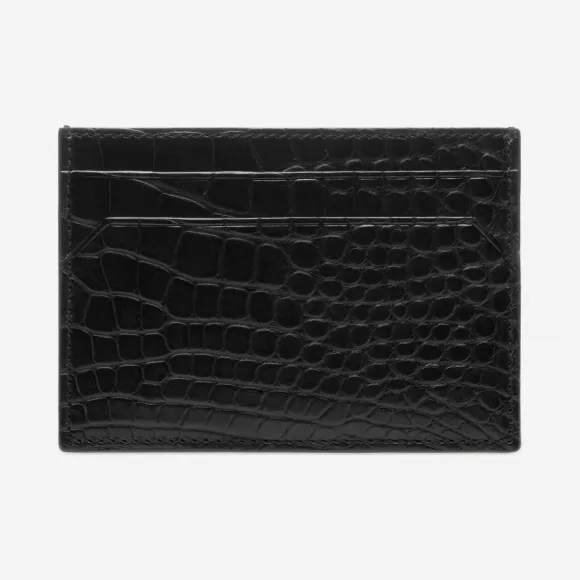 巴利/Bally 黑色短吻鳄皮名片夹 6214392