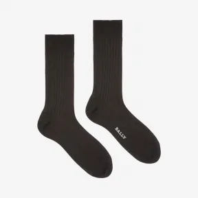巴利/Bally 黑色羊绒平纹针织袜 6223901