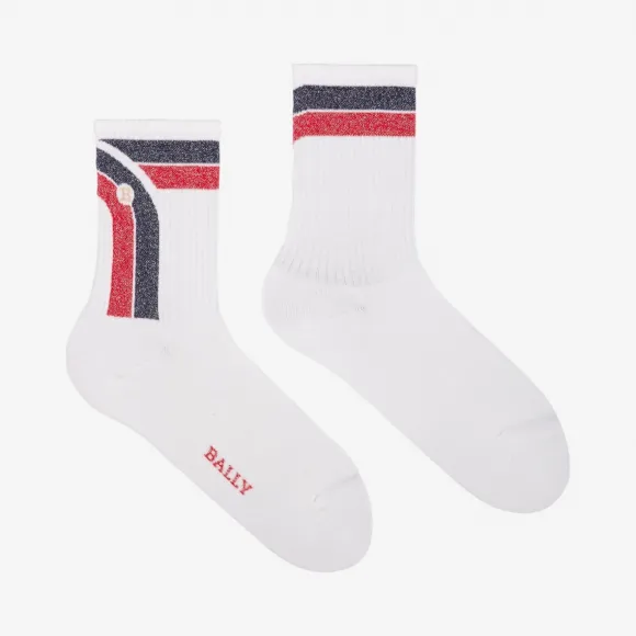 巴利/Bally 多重海军蓝精细平纹针织袜 6227549