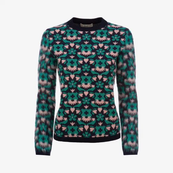 巴利/Bally 灰海蓝美利奴羊毛衫 6229301