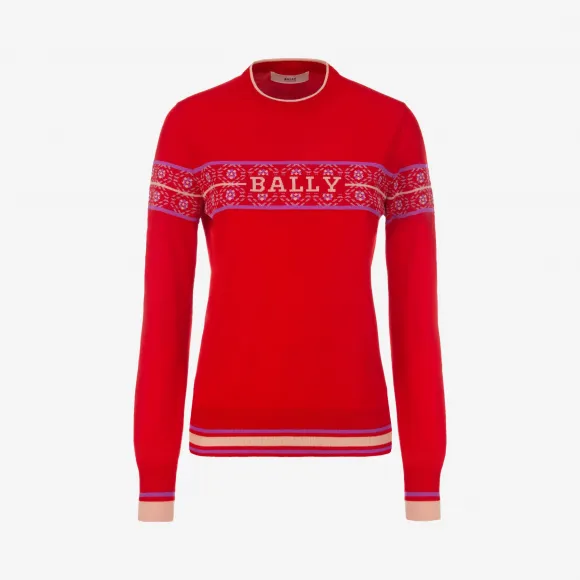 巴利/Bally 亮红色羊毛衫 6229306