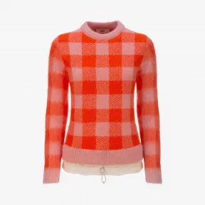 巴利/Bally 粉色拼亮红色羊毛衫 6229313