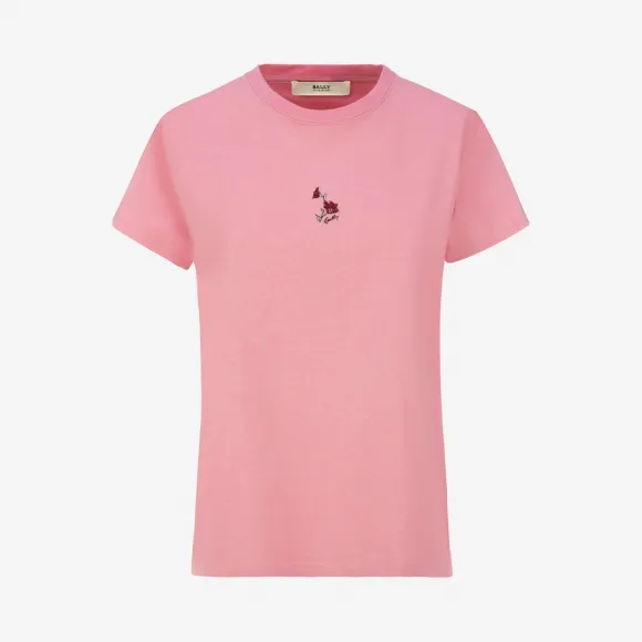 巴利/Bally 牡丹粉棉质 T 恤 6229319