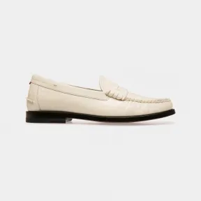 巴利/Bally Coelo Bone 白色皮革莫卡辛鞋 6300235