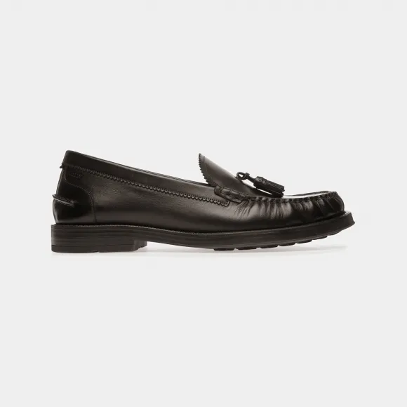 巴利/Bally 男士黑色 Resel 皮革莫卡辛鞋 6303285