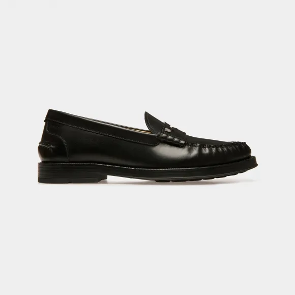 巴利/Bally 男士黑色 Roody 皮革莫卡辛鞋 6303300