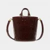 巴利/Bally 女士棕色皮革 Lago 水桶包 6305362