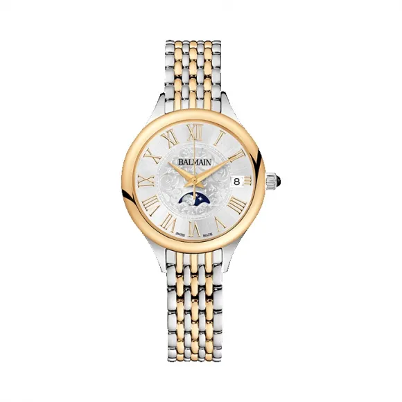 宝曼/Balmain de Moon Phase 精钢镀金 石英机芯 女表 B4912.39.12