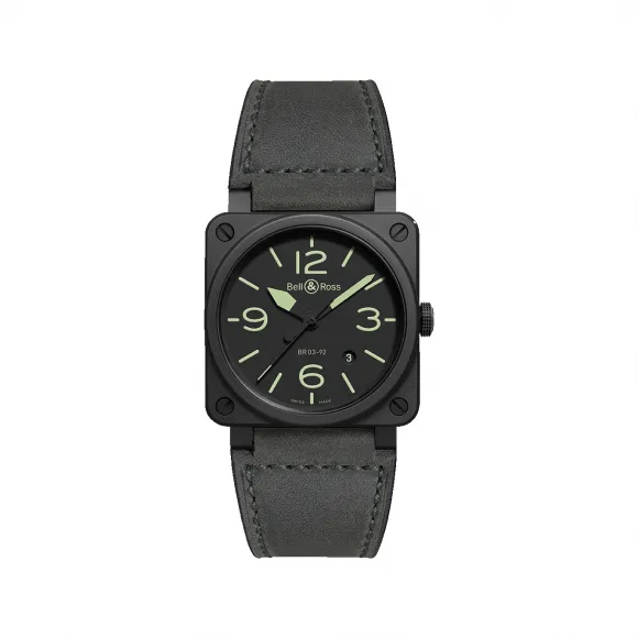 柏莱士/Bell&ross Instruments 系列 42MM 哑光黑色陶瓷 自动机械机芯 男表 BR0392-BL3-CE-SCA