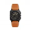 柏莱士/Bell&ross Instruments 系列 42MM 哑光黑色陶瓷 自动机械机芯 男表 BR0394-HERI-CE