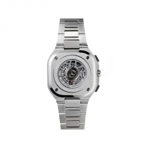 柏莱士/Bell&ross Instruments 系列 42MM 磨砂和抛光精钢 自动机械机芯 男表 BR05C-BL-ST-SRB