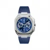 柏莱士/Bell&ross 42 MM 缎面打磨及抛光不锈钢 自动机械机芯 男表 BR05C-BLU-ST-SRB