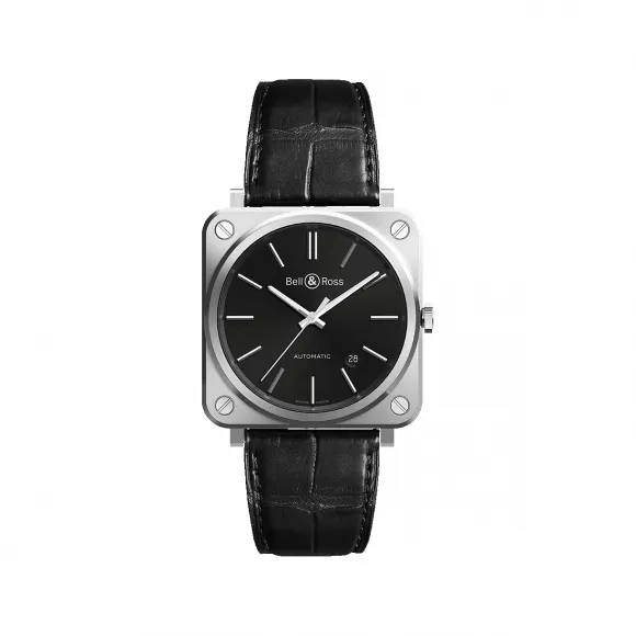 柏莱士/Bell&ross 39 MM 缎面抛光不锈钢 自动机械机芯 BRS92-BLC-ST-SCR
