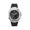 柏莱士/Bell&ross 41 MM 缎面打磨及抛光不锈钢 自动机械机芯 男表 BRX5R-BL-ST-SRB