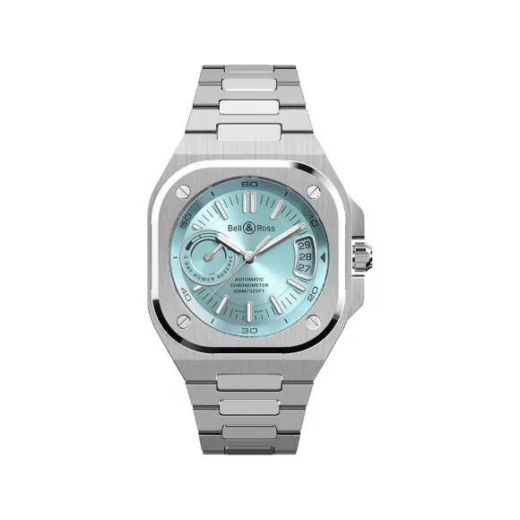 柏莱士/Bell&ross 41 MM 缎面打磨及抛光不锈钢 自动机械机芯 男表 BRX5R-IB-ST-SST