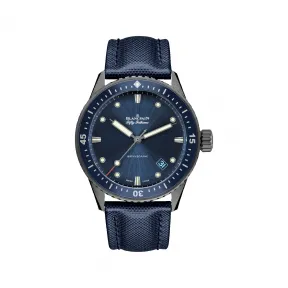 宝珀/Blancpain Fifty Fathoms 五十噚系列 缎面磨砂灰色陶瓷表壳 自动机械机芯 男表 5000-0240-O52A