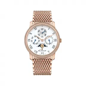 宝珀/Blancpain Villeret系列 红金表壳 自动机械机芯 男表 6659-3631-MMB