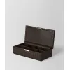 葆蝶家/Bottega Veneta 深咖啡色INTRECCIATO编织小羊皮袖扣盒 114632V00132006
