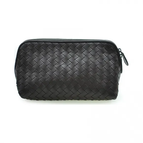 葆蝶家/Bottega Veneta  深啡色 羊皮 化妆包 132535-V001N-2040