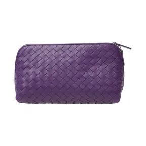 葆蝶家/Bottega Veneta  紫色 羊皮 化妆包 132535-V001N-5213