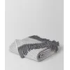 葆蝶家/Bottega Veneta 炭黑灰象牙白DAGAN羊绒毯 2521124V2011178