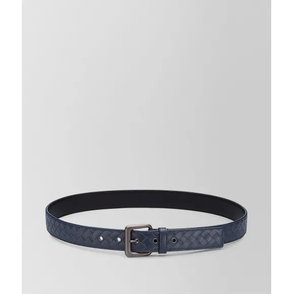 葆蝶家/Bottega Veneta 浅碧玺蓝编织皮革皮带 271932V46504013