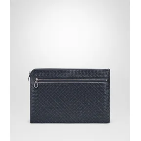 葆蝶家/Bottega Veneta 浅碧玺蓝编织收纳包 406021V46514013