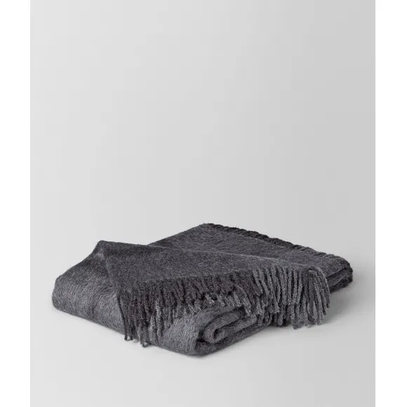 葆蝶家/Bottega Veneta 炭黑灰深灰色KAUNIS羊驼毛羊毛混纺毯 4334694V8121161