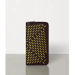 葆蝶家/Bottega Veneta 中号镂空PAPER小牛皮拉链钱包 573431VBOY22113