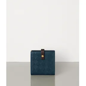 葆蝶家/Bottega Veneta MAXI INTRECCIO编织迷你法式钱包 574055VO0BH3145