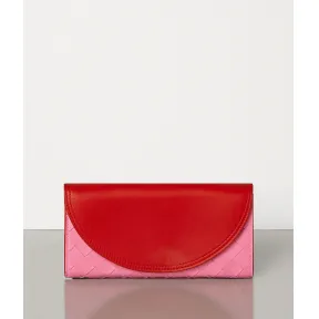 葆蝶家/Bottega Veneta INTRECCIO编织小羊皮长款钱包 577831V0EKK8929