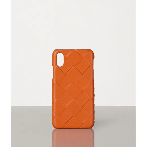 葆蝶家/Bottega Veneta NTRECCIATO编织小羊皮IPHONE X/XS手机壳 580150VO0BL7590