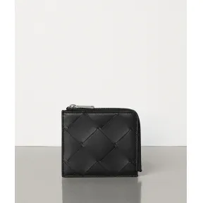 葆蝶家/Bottega Veneta 小号INTRECCIATO编织小羊皮拉链钱包 580283VO0BH8803